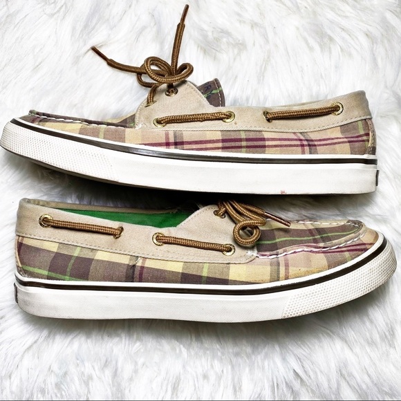SPERRY Women’s Top Sider Plaid Nautical Slip On Loafers, Size 8 - Picture 5 of 9